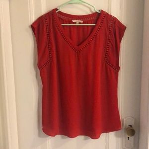 Red stitch fix blouse